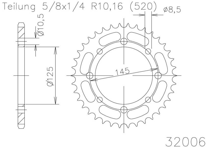 ESJOT Sprocket, 45 tanden