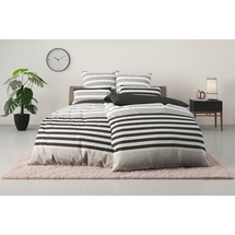 H.I.S. Majoran Polycotton recycelt anthrazit 135 x 200 cm + 80 x 80 cm