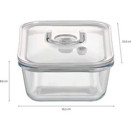 CASO Design Vakuumbehälter eckig transparent 1 l 4-teiliges Set