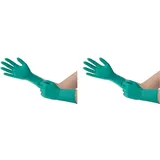 Ansell Microflex 93-260 Einweghandschuhe aus Nitril/Neopren, chemikalienbeständig, für die Industrie, Mechaniker und Heimwerker, Grün, Größe L (8,5-9) (6 Stück). (Packung mit 2)