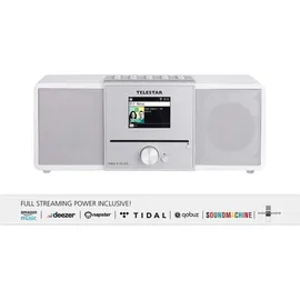 Telestar DIRA S 32i CD – Internetradio/DAB+Radio (Stereo, CD-Player, Streamingdienste, USB-Aufnahme, Bluetooth, WLAN), Radio, Weiss