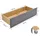 Homestyle4u Bettkasten Grau Holzwerkstoff, Textil, Schlafzimmer, Betten, Bettkasten