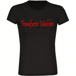 multifanshop Kinder T-Shirt - Frankfurt - Frankfurter Mädchen - Druck rot - Kind
