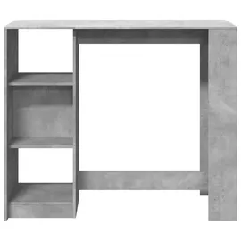 vidaXL Bartisch mit Regal 124 x 46 x 103,5 cm Grau