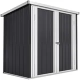 ComfortXL Gerätehaus, Schwarz, Metall, 86x134x147 cm, Aufbewahrung & Schutzhüllen, Geräteschuppen