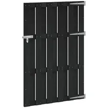 vidaXL Gartentor 100 x 150 cm WPC und Aluminium Schwarz