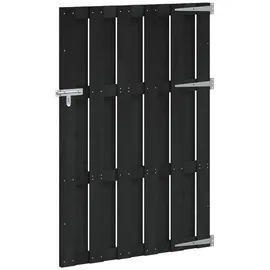 vidaXL Gartentor 100 x 150 cm WPC und Aluminium Schwarz