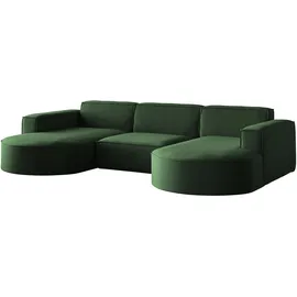 Fun Möbel Wohnlandschaft U-Form Stoff 2-Sitzer Grün