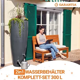 GARANTIA 2-in-1 Regentonne 300 l grau