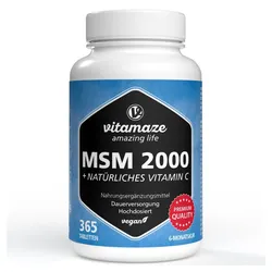 MSM 2000 + Vitamin C aus Acerola-Extrakt 365 St