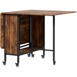 Homcom Esstisch 130 x 74 x 80 cm rustikal-braun