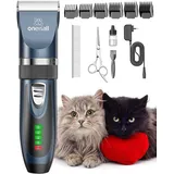 Oneisall Leise Schermaschine Katze Hunde, Profi Haarschneidemaschine Für Langhaa