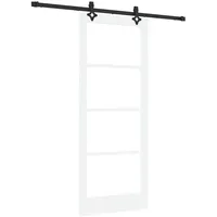 vidaXL Schiebetür ORKDAL Weiß und Schwarz 83 x 202 cm 3332166