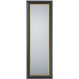 Mirrors and More Rechteckiger Ganzkörper Wandspiegel Wanda mit Rahmen in Schwarz & Gold 50x150cm