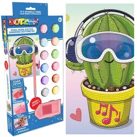 Diamond Dotz DOTZIES 2593228 Original 5D Diamond Painting Set, Cooler Kaktus, DIY Diamant-Malerei mit Glitzersteinen, Diamanten-Bastelset für Kinder ab 6 Jahren, Beginner