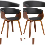 CLP 2er Set Stühle Bruce schwarz