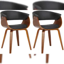 CLP 2er Set Stühle Bruce schwarz