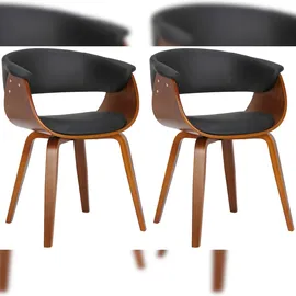 CLP 2er Set Stühle Bruce schwarz