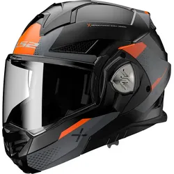 LS2 FF901 Advant X Oblivion, Modularhelm - Matt Schwarz/Grau/Orange - 3XL