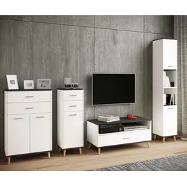 VCM Kommode Landos 60 x 81,4 x 28 cm grau