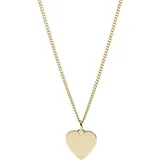 Fossil Halskette Heart Gold Edelstahl
