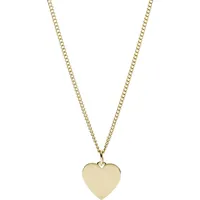 Fossil Halskette Heart Gold Edelstahl