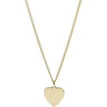 Fossil Halskette Heart Gold Edelstahl