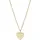 Fossil Halskette Heart Gold Edelstahl