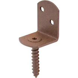 GAH Alberts Duravis Flechtzaunhalter L-Form Rostbraun Duplexbesch. 83/32 x 30 x 38 mm