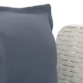 vidaXL 1-Sitzer Sessel 1 x 1 x 1 cm weiß/grau mit Kissen