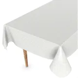 ANRO Wachstuchtischdecke abwaschbar 140 x 100 cm Weiß