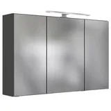 Held Spiegelschrank »Arezzo«, mit LED ca. 100x64 cm, Grau