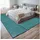 OTTO home Hochflor-Bettumrandung Banji, Höhe 37 mm, (3-tlg), Uni Farben, weich und flauschig, auch als Läufer & in rund erhältlich blau 1 St. x 80 cm x 200 cm