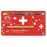 Caran d'Ache Buntstifte Swisscolor Aquarell Bleistifte, 40 Stück