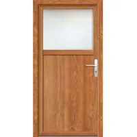 Meeth Nebeneingangstür »ProM 01«, Klarglas, golden oak, nach Innen öffnend - goldfarben