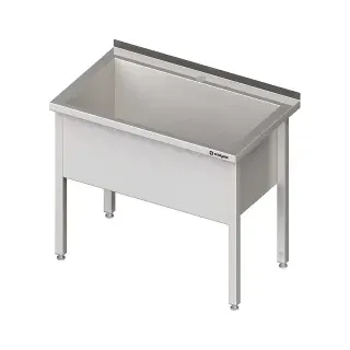 Stalgast Topfspüle Edelstahl 1 Becken, 400 mm Beckenhöhe VTS10651A , Maße: (B x T x H) 1000 x 600 x 850 mm, verschweißt
