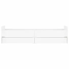 vidaXL Bettgestell 90 x 200 cm Weiß