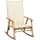 vidaXL Schaukelstuhl mit Kissen Bambus 120 x 50 x 3 cm beige