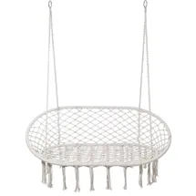 Mobili Rebecca Hängesessel 150 x 130 x 70 cm Cremeweiß