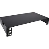 InLine 10 Mini Rack zur Wandmontage 1HE, stabile Halterung für Netzwerkkomponenten aus Metall, pulverbeschichtet, schwarz, 10101B