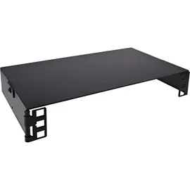 InLine 10 Mini Rack zur Wandmontage 1HE, stabile Halterung für Netzwerkkomponenten aus Metall, pulverbeschichtet, schwarz, 10101B