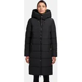 khujo Damen Langer Wintermantel mit Kapuze Jilias5-YM Black Gr. M - M