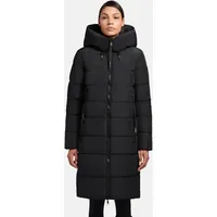 khujo Damen Langer Wintermantel mit Kapuze Jilias5-YM Black Gr. M - M