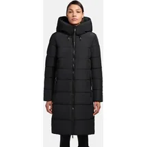 khujo Damen Langer Wintermantel mit Kapuze Jilias5-YM Black Gr. M - M