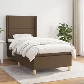 vidaXL Boxspringbett 100 x 200 cm Dunkelbraun