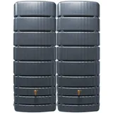 4rain Slim Wandtank Set 2 x 500 l inkl. Verbinder graphite grey