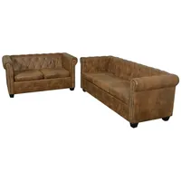 vidaXL Chesterfield-Sofas 2-Sitzer und 3-Sitzer Braun