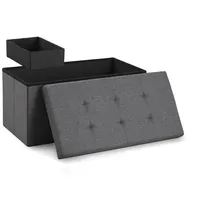 Blumtal Sitzbank Dunkelgrau, Kunststoff, 38x38x76 cm Esszimmer, Bänke, Sitzbänke