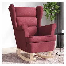 vidaXL Schaukelsessel Weinrot 74 x 90 x 102 cm Stoff