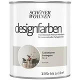 SCHÖNER WOHNEN-Farbe Wandfarbe Designfarbe  (Ästhetisches Betongrau, Matt, 1 l, Konservierungsmittelfrei)